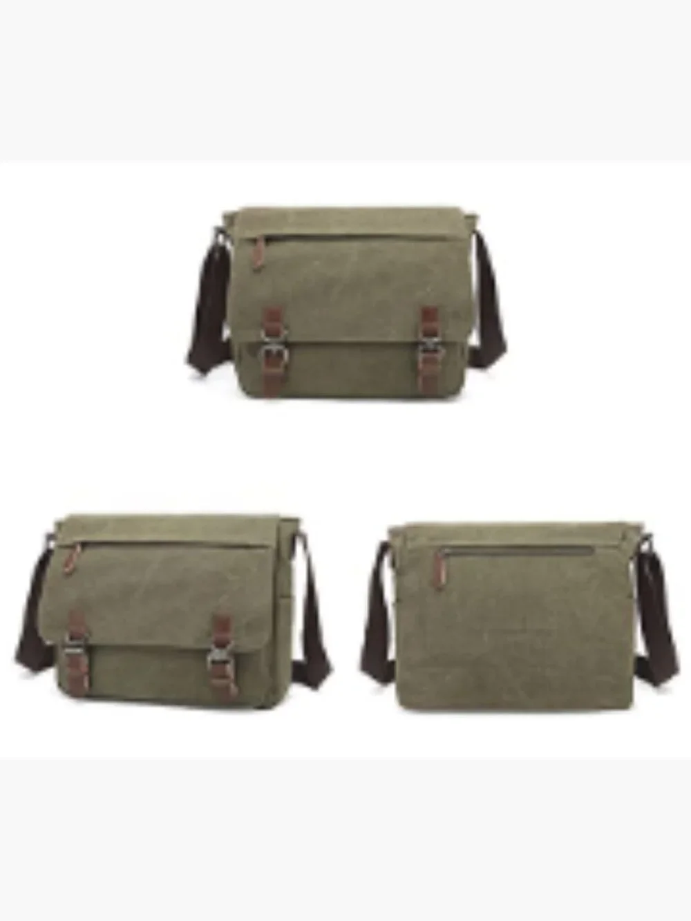 Vintage Canvas Messenger Bag Large Travel Crossbody Laptop Bag
